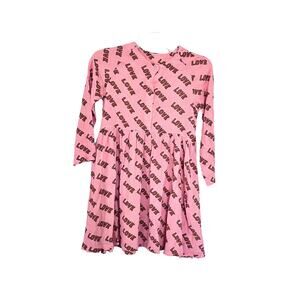 CARLIJNQ girls fit and flare LOVE all over print size  9/10